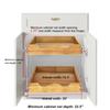 DINDON 2 Tier Pull Out Cabinet Organizer (20" W x 21" D) Wood And Metal Double Tier Slide Out Wood Drawer Under Cabinet Storage Organization view 3