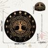AHANDMAKER 7.8" Witch Star Pendulum Board, Wooden Dowsing Planchette with Rose Quartz Crystal Dowsing Pendulums Witchcraft Divination Tools for Spirit Altar Decoration - Tree of Life view 2
