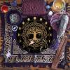AHANDMAKER 7.8" Witch Star Pendulum Board, Wooden Dowsing Planchette with Rose Quartz Crystal Dowsing Pendulums Witchcraft Divination Tools for Spirit Altar Decoration - Tree of Life view 3