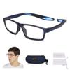 SooGree Sports Goggles Glasses Football Soccer Safety Glasses Goggles Adjustable Strap Interchangeable Temples for Men Youth (1219 Black Blue) view 1