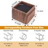 BTSD-home 3 Inch Wood Bed Risers Furniture Risers Bed Frame Lifters in Heights of 3 or 6 Inch Heavy Duty Set of 8 Square view 2