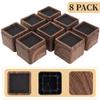 BTSD-home 3 Inch Wood Bed Risers Furniture Risers Bed Frame Lifters in Heights of 3 or 6 Inch Heavy Duty Set of 8 Square view 4
