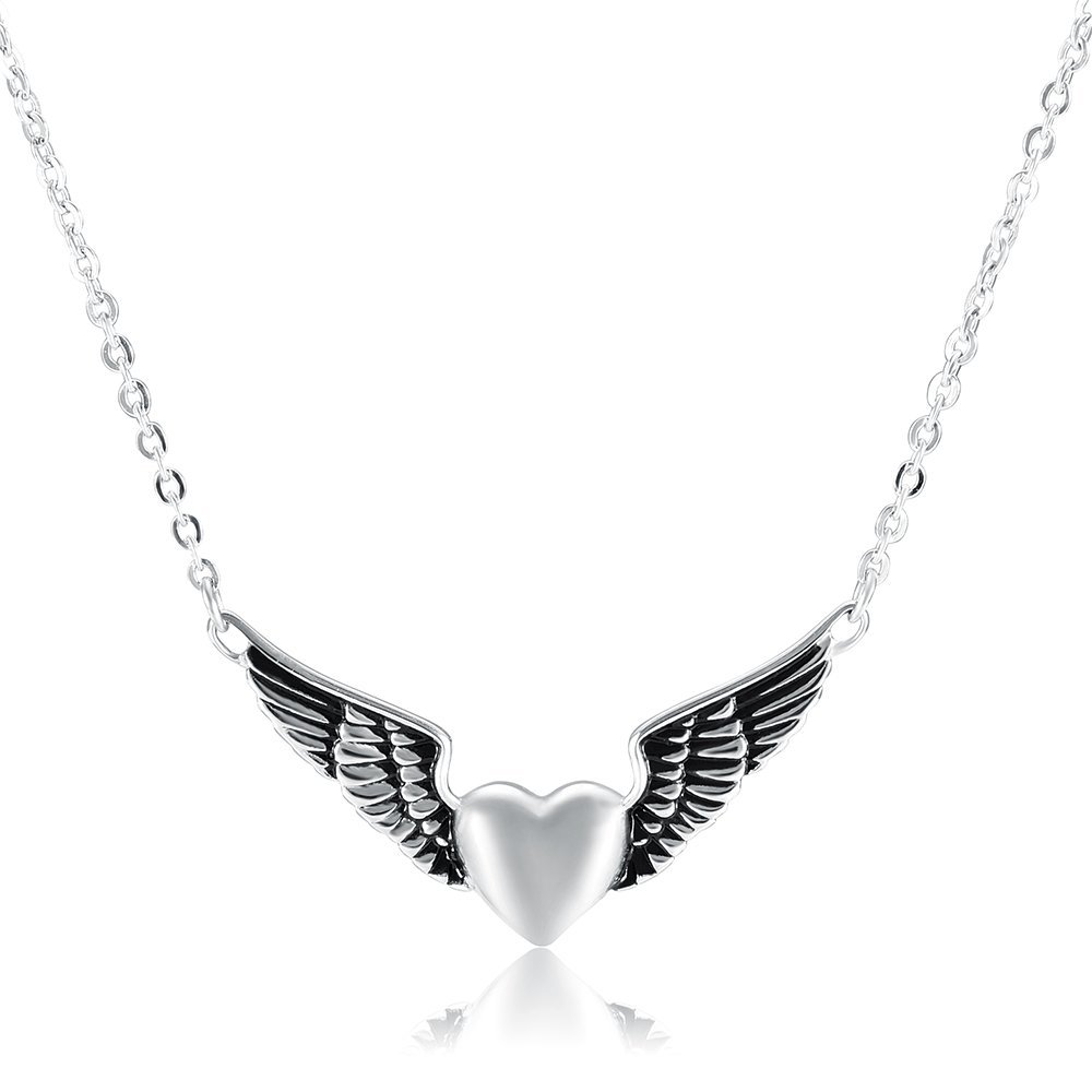 SHEIL Memorial Jewelry I Still Need You Close to Me Cremation Jewelry Urn Necklace Pet Ash Holder Necklace Angel Wing Charm,5