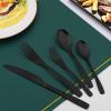 40 Piece Silverware Set, Bettlife Matte Black Silverware Set for 8, Stainless Steel Flatware, Utensil Sets Cutlery Set for New Apartment, Minimalist, Dishwasher Safe view 4