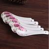 Bulk Spoons Set Jingdezhen Ceramic Spoon Set Rice Spoon Soup Spoon Porcelain Tableware Small Soup Spoon 6 Pieces 5.3 Inches Long Spoons for Eating view 3