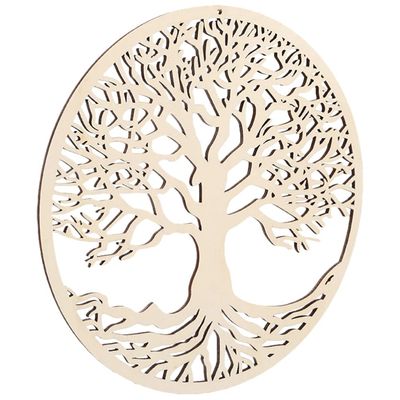 Beavorty Wooden Wall Art Decor Creative Nordic Style Tree Hanging Ornament for Home Living Room and Garden Wall Hanging Decor for Cozy Atmosphere