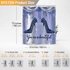 NTETSN High Heels Shower Curtain 3D Printed Diamond Blue Twinkle Drips (No Glitter) Bath Curtain Glam Woman Girl Bathroom Dcor 72x72 Inch Polyester Fabric Bathroom Curtain with 12 Hooks YLZYNT311 view 3