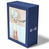 Savor Small Keepsake Box and Fabric Photo Frame - Memory Box for Wedding, Travel and Convocation - Keepsake Storage Box for Couples to Save Memories (Blue with Neutral Interior) view 2