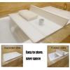 Bathtub Trays PVC Folding Bathtub Covered Bathroom Tray, Bath SPA Bathtub Insulation Board, High Load-Bearing Multifunctional Bathroom Shelf, Thicken 1.2cm (Size : 80x120x1.2cm) view 4