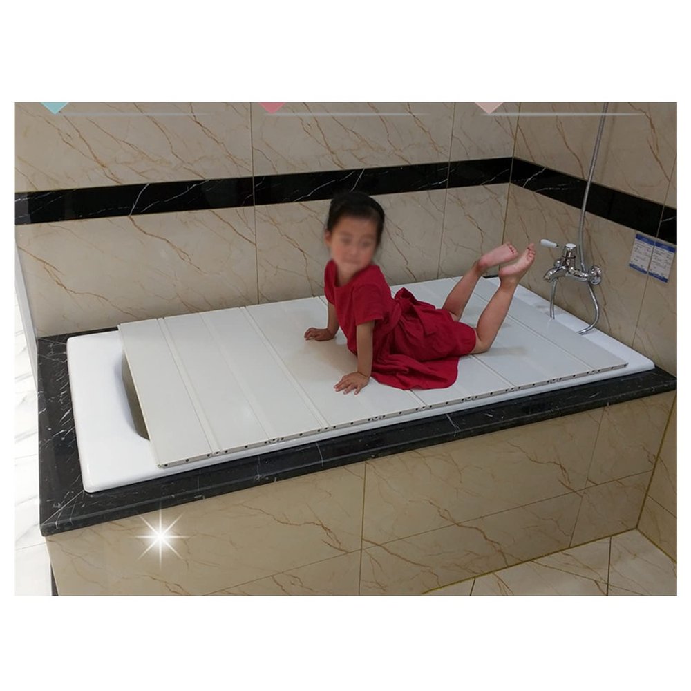 Bathtub Trays Folding Bathtub Cover Bathroom Tray, Thickened 1.2cm Dustproof Waterproof Bathtub Insulation Board, Shutter Bath Lid, Space-Saving (Size : 70x150x1.2cm)
