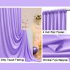 20 ft x 10 ft Wrinkle Free Lavender Backdrop Curtain for Parties, Polyester Light Purple Photo Backdrop Drapes 4 Panels 5x10ft for Baby Shower Photoshoot Wedding Birthday Party Photography Curtains view 2