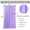 20 ft x 10 ft Wrinkle Free Lavender Backdrop Curtain for Parties, Polyester Light Purple Photo Backdrop Drapes 4 Panels 5x10ft for Baby Shower Photoshoot Wedding Birthday Party Photography Curtains view 3