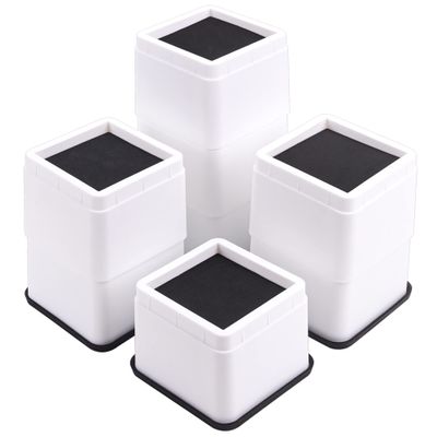 BTSD-home Bed Risers 3 or 6 Inch Heavy Duty Stackable Furniture Risers for Sofas Table Couch Chair Bed Raisers Set of 8 White