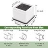 BTSD-home Bed Risers 3 or 6 Inch Heavy Duty Stackable Furniture Risers for Sofas Table Couch Chair Bed Raisers Set of 8 White view 2