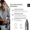 LARS NYSM Stainless Steel Insulated XL Water Bottle 12oz 17oz 25oz 34oz 51oz | Insulated Thermo Flask for Hot and Cold Beverages | Leakproof Drinking Bottle (Sky Blue, 50.7 oz) view 2