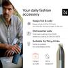 LARS NYSM Stainless Steel Insulated XL Water Bottle 12oz 17oz 25oz 34oz 51oz | Insulated Thermo Flask for Hot and Cold Beverages | Leakproof Drinking Bottle (Almond Beige, XL 50.7oz) view 2
