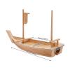 27.6in Bamboo Sushi Boat Serving Tray, Sushi Plate for Restaurant Plates Commercial, Extra Large Sushi Plates Sushi Boat Sashimi Serving Platter for Restaurant or Catering Service, 27.6 * 9.4in view 2