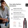 LARS NYSM Stainless Steel Insulated XL Water Bottle 12oz 17oz 25oz 34oz 51oz | Insulated Thermo Flask for Hot and Cold Beverages | Leakproof Drinking Bottle (Berry Red, XL 50.7oz) view 2