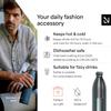 LARS NYSM Stainless Steel Insulated XL Water Bottle 12oz 17oz 25oz 34oz 51oz | Insulated Thermo Flask for Hot and Cold Beverages | Leakproof Drinking Bottle (Stone Blue, XL 50.7oz) view 2