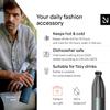 LARS NYSM Stainless Steel Insulated XL Water Bottle 12oz 17oz 25oz 34oz 51oz | Insulated Thermo Flask for Hot and Cold Beverages | Leakproof Drinking Bottle (Stainless Steel, XL 50.7oz) view 2