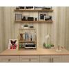 GUODDM Solid Wood Desktop Bookshelf - 3 Tier Kitchen Condiment Rack, Cosmetic Storage Rack, Living Room Display Stand, Desk Desktop Simple Bookshelf, Easy to Assemble view 3