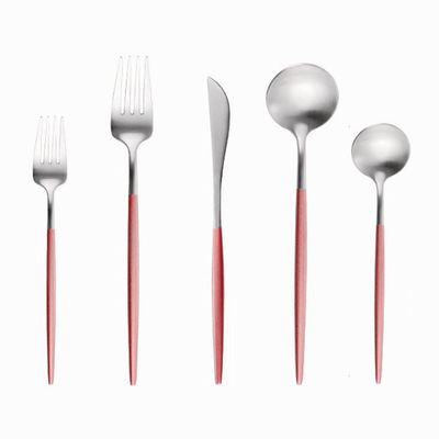 Pink Silverware Set 30 Piece Flatware Sets for 6 Durable 18/10 Stainless Steel Cutlery Utensils Set for Home Kitchen Wedding Restaurant Delicate Knifes Forks and Spoons Tableware Set
