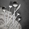 Pink Silverware Set 30 Piece Flatware Sets for 6 Durable 18/10 Stainless Steel Cutlery Utensils Set for Home Kitchen Wedding Restaurant Delicate Knifes Forks and Spoons Tableware Set view 2
