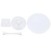 KPfaster 31.5" Small Round Dining Table, MDF White Tulip Table Top Furniture Kitchen Home Pedestal Coffee Table Mid Century Dining Table Self-Assembly view 3