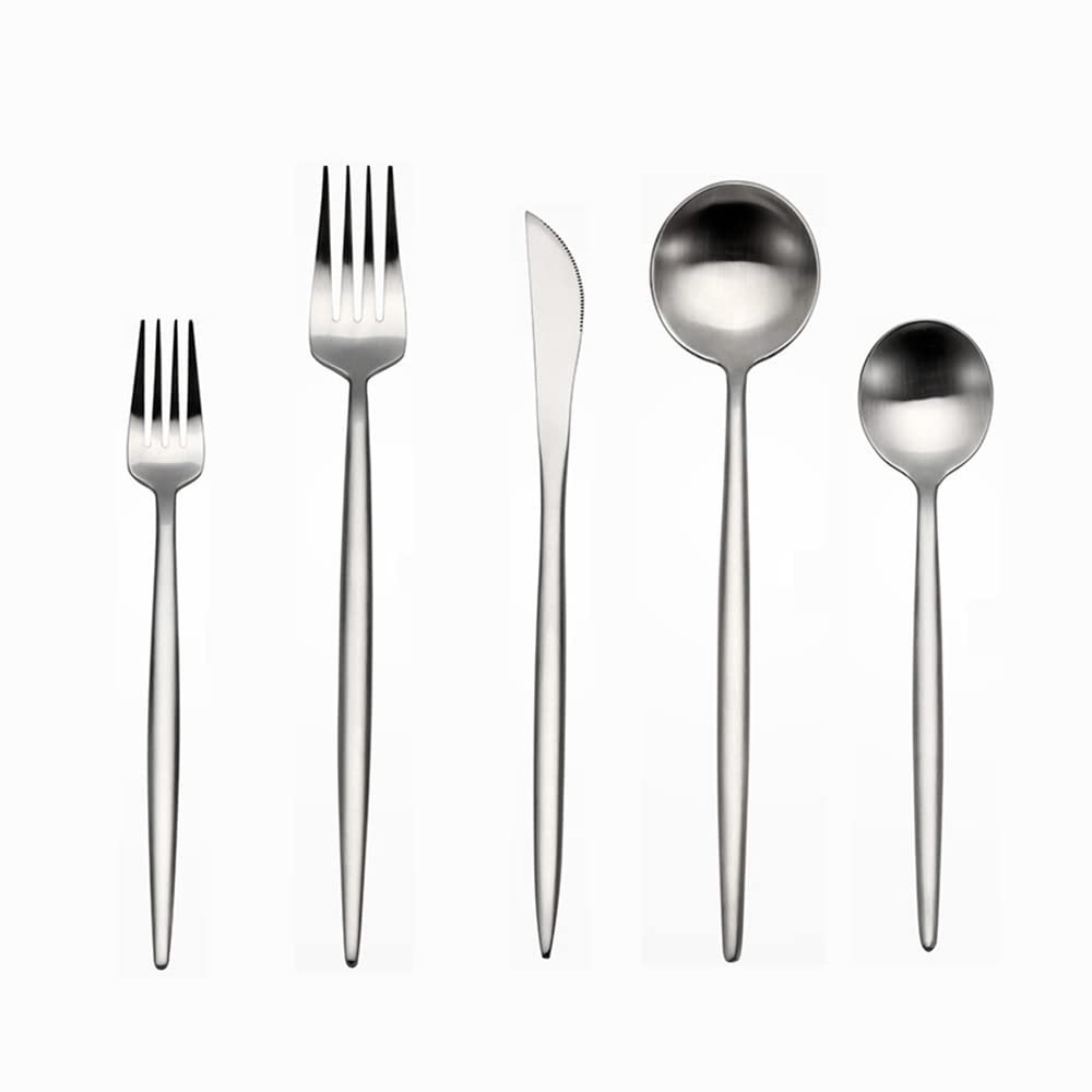 Silverware Set 30 Piece Flatware Sets for 6 Durable 18/10 Stainless Steel Cutlery Utensils Set for Home Kitchen Wedding Restaurant Delicate Knifes Forks and Spoons Tableware Set