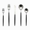 Black Silverware Set 30 Piece Flatware Sets for 6 Durable 18/10 Stainless Steel Cutlery Utensils Set for Home Kitchen Wedding Restaurant Delicate Knifes Forks and Spoons Tableware Set view 1