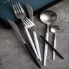 Black Silverware Set 30 Piece Flatware Sets for 6 Durable 18/10 Stainless Steel Cutlery Utensils Set for Home Kitchen Wedding Restaurant Delicate Knifes Forks and Spoons Tableware Set view 2