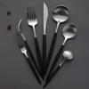 Black Silverware Set 30 Piece Flatware Sets for 6 Durable 18/10 Stainless Steel Cutlery Utensils Set for Home Kitchen Wedding Restaurant Delicate Knifes Forks and Spoons Tableware Set view 3