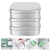 Cabilock 3pcs Rectangular Aluminum Soap Box, 150ml Silver Travel Case view 4