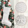 DegGod 6 Pack Custom Christmas Stockings with Names, 20 inches Personalized Printed Faux Fur White Xmas Stockings with White Heart Hanging Ornaments for Xmas Tree Party Decoration view 2
