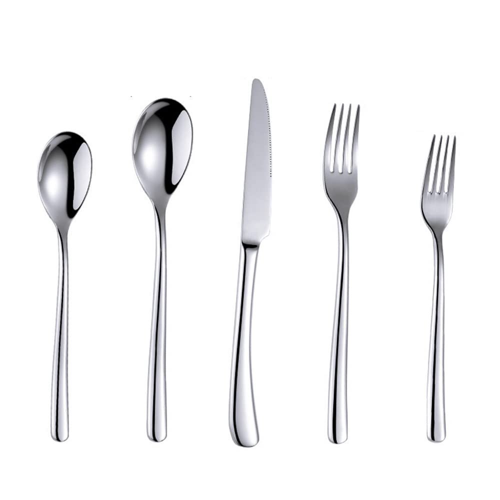 30 Piece Silverware Set for 6 Flatware Sets Stainless Steel Nice Weight Mirror Polished Home Kitchen Restaurant Wedding Cutlery Utensils Delicate Knifes Forks and Spoons Tableware Set