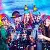 25pcs Glow Neon Photo Booth Props with Stick, Photo Props for Birthday Let's Glow Themed Neon Glow in The Dark Disco Black Light Party Decoration Supplies view 3