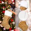 DegGod 6 Pack Sequin Personalized Christmas Stockings, Gold or Green Glitter Custom Embroidery Xmas Stocking with White Faux Fur Trim Hanging Ornament for Fireplace Xmas Tree Holiday Party Decoration view 2