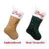DegGod 6 Pack Sequin Personalized Christmas Stockings, Gold or Green Glitter Custom Embroidery Xmas Stocking with White Faux Fur Trim Hanging Ornament for Fireplace Xmas Tree Holiday Party Decoration view 4
