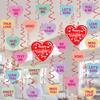 Valentine's Day Hanging Decorations - 36 PCS Valentine's Day Candy Hearts Swirl Ceiling Hanging Decoration - Conversation Hearts Decorations for Valentines Party view 1