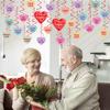 Valentine's Day Hanging Decorations - 36 PCS Valentine's Day Candy Hearts Swirl Ceiling Hanging Decoration - Conversation Hearts Decorations for Valentines Party view 3