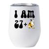 28 Birthday Tumbler 12oz With Lid Gift For Women - 27 Plus One Cat Middle Finger Funny Wine Glass Mug - 28th Bday Coffe Cup Stainless Steel - I Turn 28 Year Old Cute Cats Lover Tumblers Chritmas view 1