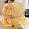 ZTGL Quilt, Super Warm Lamb Quilt Winter, Cashmere Quilt, Heavy Blankets, Double-Sided Plush Velvet Comforter Core Down Duvet for Autumn and Winter,Yellow,220x240cm/5kg view 1