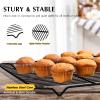 Cooling Rack Set of 2, E-far 1/2 Sheet Baking Racks for Oven Cooking Roasting Grilling, Non-stick 16.4 x 11.4 Wire Rack for Cookie Cake Bacon Meat Resting, Non-toxic & Easy to Clean view 3