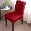 Christmas Dining Chair Slipcover, Snowflake Winter Red Stretch Kitchen Chair Covers Removable Parsons Chair Protector Covers for Dining Room Banquet Party, Set of 4 view 2