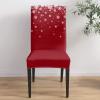 Christmas Dining Chair Slipcover, Snowflake Winter Red Stretch Kitchen Chair Covers Removable Parsons Chair Protector Covers for Dining Room Banquet Party, Set of 4 view 4