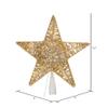 Vickerman 10 Light 12.5" LED Gold 5 Point Star Tree Top with Warm White LED Mini Lights and 22AWG Green Wire Lead Plug, UL Approved view 2