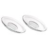STOBOK 3.3 Inch Clear Glass Saucers, 2 Pack Mini Round Snack Plates for Espresso Cups and Tea Mugs, Small Glass Coasters and Dessert Dishes for Home Kitchen, Coffee Bar, Party, 8.5cm view 1