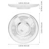 STOBOK 3.3 Inch Clear Glass Saucers, 2 Pack Mini Round Snack Plates for Espresso Cups and Tea Mugs, Small Glass Coasters and Dessert Dishes for Home Kitchen, Coffee Bar, Party, 8.5cm view 2