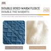 ZTGL 3-5 Kg Super Warm Lamb Solid Color Winter Blanket Double-Sided Fleece Quilt Thickened Warm Plush Quilt for Cold Weather,Blue,180x220cm/3.5kg view 4