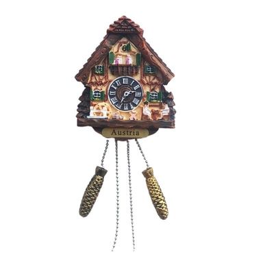 Austria Fridge Magnet Tourism Souvenir Cuckoo Clock Decor Austrian Musician Mozart Beethoven Sisi Princess Refrigerator Sticker Home Decorations Gift (Color : Cuckoo Clock 4)